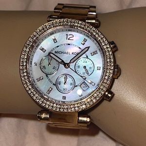 🎄☃️Michael Kors Gold / Copper watch with rhinestones